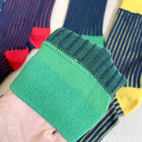 Chaussettes en coton rayées pour hommes, colorées, respirantes, anti-odeur, décontractées, amusantes, habillées, tendance, personnalisables, OEM, vente chaude européenne