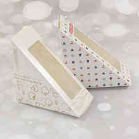 Boîte à sandwich en papier blanc Triangle pliant ouvert environnemental d'usine de la Chine pour Sandwich
