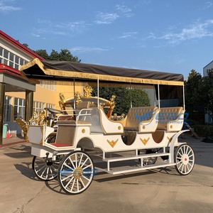 Véhicule électrique convertible de luxe à trois rangées pour le tourisme en extérieur, chariot à chevaux électrique à quatre roues pour le tourisme - Product Image 1