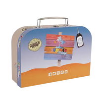 Nouveau design personnalisé boîte cadeau de valise en carton souvenir de vêtements de bébé avec poignée boîte de valise en papier pour jouet d'enfant