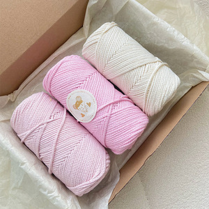 Fil à tricoter Bojay 2026, <span class=keywords><strong>pelote</strong></span> de 200g, épaisseur 3mm, 160 mètres, pour points bouclés, crochet, tricot DIY, 70% <span class=keywords><strong>coton</strong></span>, 30% polyester, fil à macramé - Product Image 4