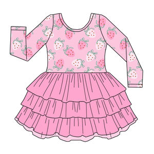 Abito in Tulle a Maniche Lunghe per Bambine di Alta Qualità, Personalizzato con Motivo a Cuore, <span class=keywords><strong>Vestito</strong></span> a Tre Strati in Tulle - Product Image 5