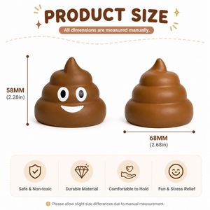 Funny Poop Stress Ball <b>Squishy</b> Toy Custom Logo Color Slow Rising PU Foam Squeeze Toy for Kids Adults Promotional Gifts - Product Image 3