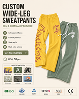 Pantalon de jogging décontracté pour homme, coupe droite, avec cordon de serrage, broderies et patchs personnalisés, effet délavé à l'acide