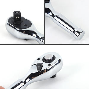 Llave de Trinquete Corta de 1/2 con Mango de Acero, Mini Llave de Trinquete de 3/8 y 1/4, 72 Dientes, Liberación Rápida, Ensamblaje Integralmente Endurecido, Se Puede Usar Individualmente - Product Image 6