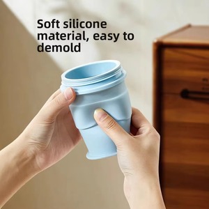 UNIMOULD แก้วน้ำแข็งซิลิโคนพับได้พร้อมหลอด 2 ใน 1 แม่พิมพ์น้ำแข็งขวดน้ำแบบพกพา - Product Image 3