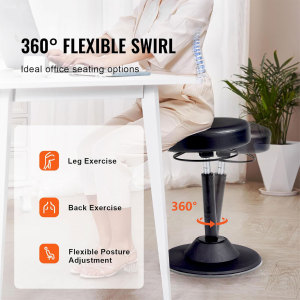 Ergonomic Wobble <strong>Stool</strong> Balance Lobby School Stand <strong>Stool</strong> Solo <strong>Office</strong> 360&deg; Rotation Chair - Product Image 6