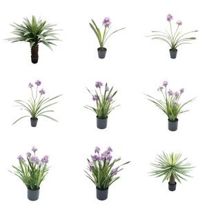 Pohon buatan lili air hijau imitasi tanaman sukulen Agave hijau dalam pot untuk dekorasi rumah luar ruangan - Product Image 4