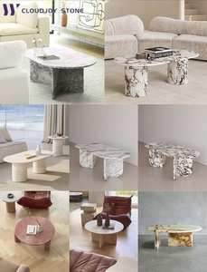 Di lusso italiano Calacatta <span class=keywords><strong>Viola</strong></span> bianco marmo basso/plinti/piedistallo tavolino da caffè moderno per <span class=keywords><strong>la</strong></span> casa Set per <span class=keywords><strong>mobili</strong></span> da soggiorno - Product Image 6