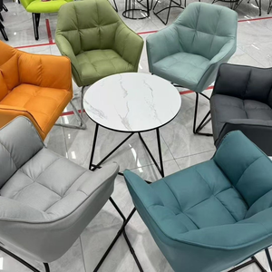 Sillón de Salón Lazyman para Manicura con Respaldo de Cuero PU y Patas de Metal - Diseño Moderno para Hogar, Oficina y Dormitorio - Product Image 2