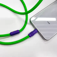 Superventas de fábrica 1,5 M 240W C a C Cable de carga de silicona súper rápido para Apple Huawei Samsung