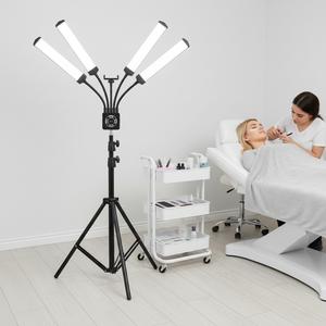 Lámpara LED de 4 Brazos de Alta Calidad para Extensiones de Pestañas, Lámpara Profesional para Cuidado de la Piel y Belleza, Luz de Relleno para Tatuajes, Equipo de Iluminación para Fotografía de Estudio - Product Image 1