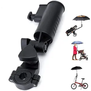 Porte-parapluies OEM pour voiturette de golf, universel pour chariot poussoir, accessoire de poussette à angle réglable avec pince pour poussette de vélo