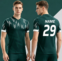 Jersey Sepak Bola Tim Kustom Baru Berkualitas Tinggi Bahan Polyester, Berbagai Warna, Cepat Kering, Bernapas, Maillot De Football