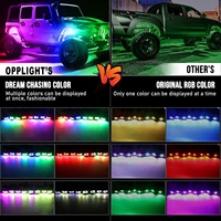 Luz Led de Color de sueño para coche, iluminación Interior de roca RGB, blanco puro, aplicación de teléfono inteligente y RF, Control remoto, bajo brillo, para UTV, ATV, 8 Pod