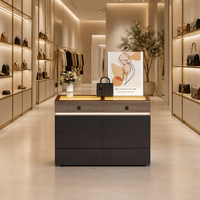 Commode à bijoux moderne en contreplaqué multicouche avec dessus en verre trempé, éclairage LED, 6 tiroirs, écologique et durable