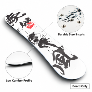 Tabla de Snowboard Snow Warrior Black White Calligraphy All Mountain para Hombre, 154/159 cm (Solo Tabla) - Product Image 2