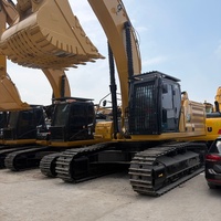 Grande pelle hydraulique d'occasion 45 tonnes 2023, excavatrice sur chenilles Cat345 d'occasion avec moteur, pompe et unité PLC