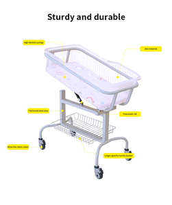 <span class=keywords><strong>Culla</strong></span> Trasparente Semplice con 4 Ruote Mobili Asta Idraulica Inclinabile Lettino per Neonati Letto per Bambini - Product Image 4