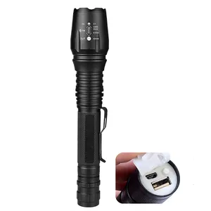 High power 10 W T6 lanterna mega light 18650 rechargeable lanterna tatica for hunting