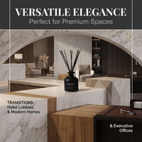 Diffuseur de parfum NOVA Luxury 200ml en verre, sans alcool, sans BPA, formule à base d'huile pure pour une fragrance longue durée ; bâtonnets personnalisés
