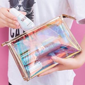 Estuche impermeable con cremallera de viaje INS Wind, bolsa de cosméticos holográfica láser Tpu para mujer - Product Image 3