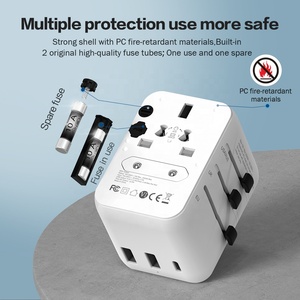 Cargador de viaje portátil en todo el mundo Adaptador universal USB dual todo en uno para AU EU US UK para función de computadora portátil y cámara PD - Product Image 2