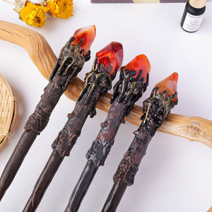 Vente en gros de torche d'agate rouge en cristal naturel baguette magique bâton de pierre semi-précieuse artisanat pour les accessoires de vacances - Product Image 3