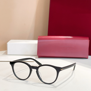 Monturas de Gafas Ópticas Redondas Retro de Acetato Negro, Gafas de Moda con Protección Contra la <span class=keywords><strong>Luz</strong></span> Azul para Mujeres y Hombres, Gafas Graduadas - Product Image 1