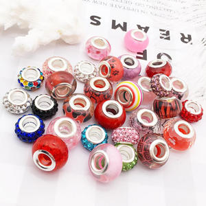 <span class=keywords><strong>Perles</strong></span> d'espacement en verre de Murano, 30 pièces par <span class=keywords><strong>lot</strong></span>, <span class=keywords><strong>perles</strong></span> à <span class=keywords><strong>gros</strong></span> trous pour Bracelets, chaînes serpent européennes, livraison gratuite - Product Image 1