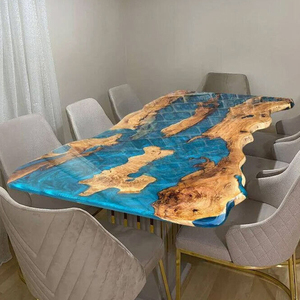 <span class=keywords><strong>Kit</strong></span> de résine époxy transparente à coulée profonde, résine liquide verre bicomposante pour artisanat DIY, meubles à bords naturels et fabrication de tables rivière - Product Image 6
