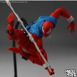 CT1/12 Mafex <span class=keywords><strong>Scarlet</strong></span> Spiderman Hoodie Vest 6 Inch PVC Nouveau Modèle Figurine Miniature avec Fonctionnalités Articulées DIY et Emblème - Product Image 3