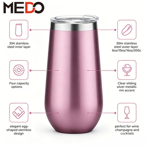 Tazze da Vino 6oz a Forma di Uovo, Doppia Parete, Senza BPA, Isolate, Vendita all'Ingrosso per Ristoranti e Servizi di Ristorazione - Product Image 4