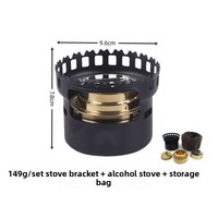 Nouvelle cuisinière à alcool portable en cuivre pour l'extérieur, idéale pour l'alpinisme, les voyages, les pique-niques et la cuisson de l'eau en camping.