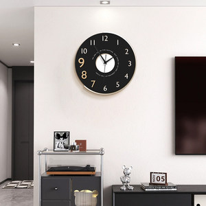 Orologio da Parete Moderno e Semplice in MDF con Lancette Silenziose e Cristalli, Design in Stile Crema per Sala da Pranzo, <span class=keywords><strong>Soggiorno</strong></span> e Parete TV - Product Image 2