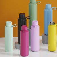Vente chaude Classique Double Paroi Bouteille D'eau En Acier Inoxydable En Métal Tasse Gobelet Thermo Isolé Fiole À Vide Promotion 600ML