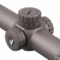 Lunette de visée compacte en aluminium Victoptics S6 1-6x24 noire/marron brûlé avec réinitialisation zéro et verrouillage des tourelles pour la chasse/le tir