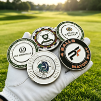 Marqueur de balle en métal avec logo personnalisé, outil de réparation de divots de golf et marqueur de balle magnétique en métal pour chapeau avec logo, jeton de poker