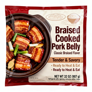 Sachet rétractable en aluminium de qualité alimentaire, scellé sur 3 côtés, étanche et personnalisable pour l'emballage de <span class=keywords><strong>porc</strong></span> braisé et cuit - Product Image 3