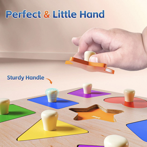 Puzzle a forma di piolo in legno per bambini <span class=keywords><strong>1</strong></span> 2 bambini di 3 anni <span class=keywords><strong>regali</strong></span> per bambine - Product Image 5