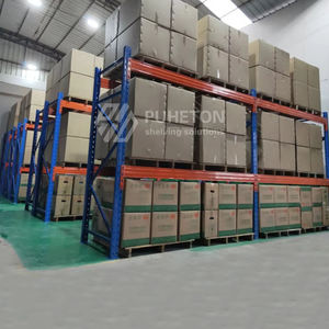 Hafif hizmet tipi endüstriyel depolama rafı <span class=keywords><strong>Metal</strong></span> çelik depo palet istifleme süpermarket rafları - Product Image 2