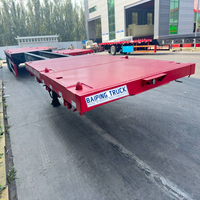 Remorque à lit plat pour expédition de conteneurs de 40 pieds Semi-remorque à 3 essieux à prix compétitif Remorques de camion