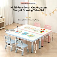 Ensemble de chaise et table d'étude ergonomiques durables pour enfants, idéal pour la maternelle, la garderie et l'école