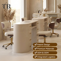 Ensemble de meubles de table de manucure Turri Nail, poste de travail professionnel Mesa De Manicura avec collecteur de poussière