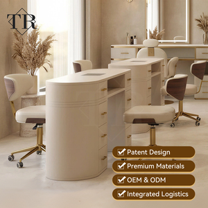 Ensemble de meubles de table de manucure Turri Nail, poste de travail professionnel <span class=keywords><strong>Mesa</strong></span> De Manicura avec collecteur de poussière - Product Image 1