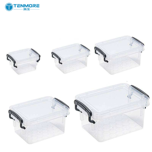 Boîte de rangement en plastique transparent avec couvercle à loquet, empilable et emboîtable, <span class=keywords><strong>pour</strong></span> chaussures, organisation de placard et école - Product Image 5