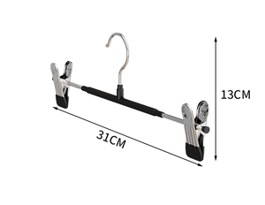 Porte-pantalons en plastique à clipser, sans couture, antidérapant, en acier inoxydable, pour suspendre les jupes, séchage, clip de suspension pour vêtements, <span class=keywords><strong>cintres</strong></span> en métal pour la maison - Product Image 4