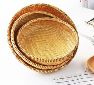 Eco-friendly tessuto a mano in materiale naturale <span class=keywords><strong>scatola</strong></span> organizzata per soggiorno cucina <span class=keywords><strong>scrivania</strong></span> <span class=keywords><strong>da</strong></span> bagno di frutta tessuto di bambù cesto di stoccaggio - Product Image 3