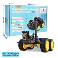 Kit de Coche Inteligente 4WD con Cámara ESP32-CAM de Keyestudio, con Función de Reconocimiento, Coche Robot Programable para Cámara ESP32