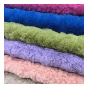 factory direct sale keep warm breathable warp knitting fox fur Plush fabric for clothing